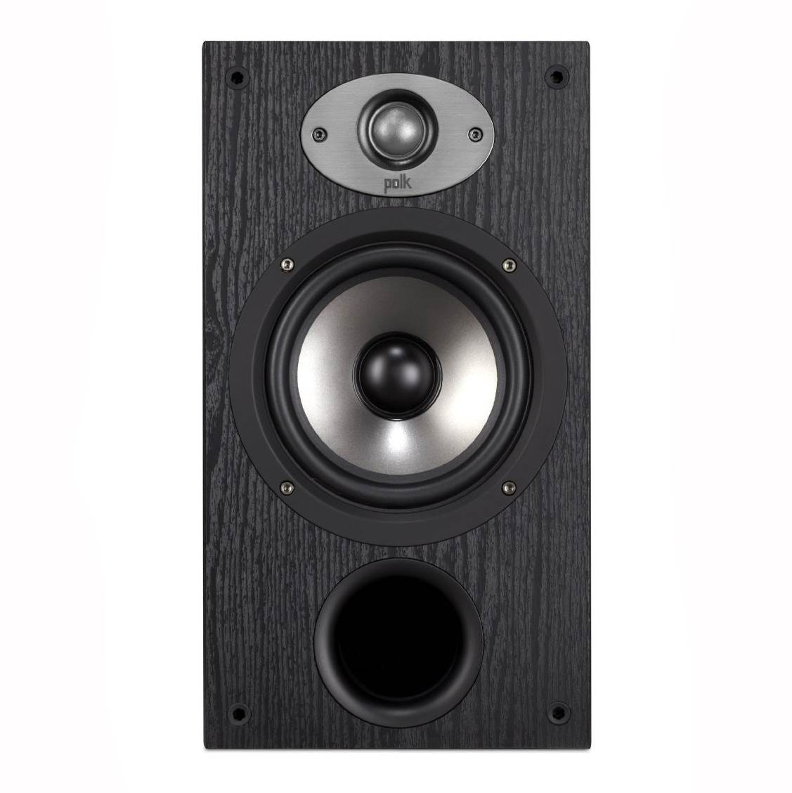 Polk 125W 2-Way Home Bookshelf Speakers 6.5-Inch Driver, Pair Black (Open Box)
