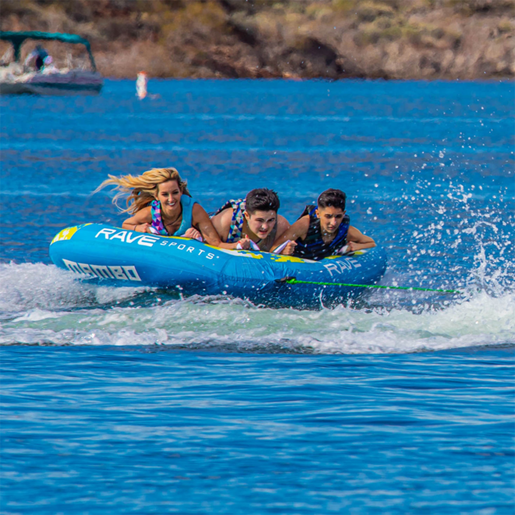 RAVE Sports Ripper 2 Rider Towable Tube Float + Mambo 3 Rider Towable Tube Float