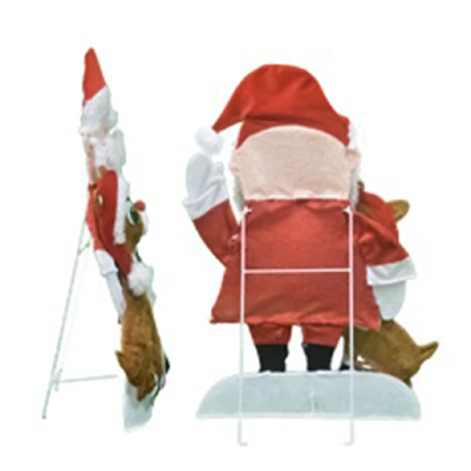 ProductWorks 32" Santa and Rudolph 2D Pre Lit Christmas Yard Decoration (Used) - VMInnovations