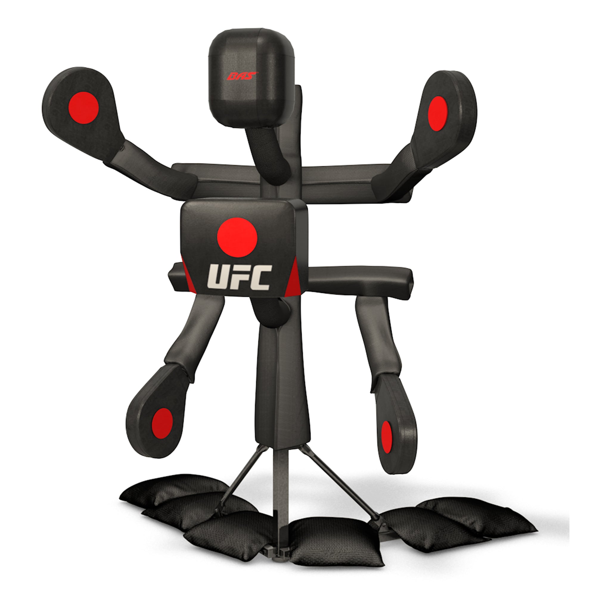 UFC BAS Body Action System Deluxe Model with Punching and Kicking Pads, Black