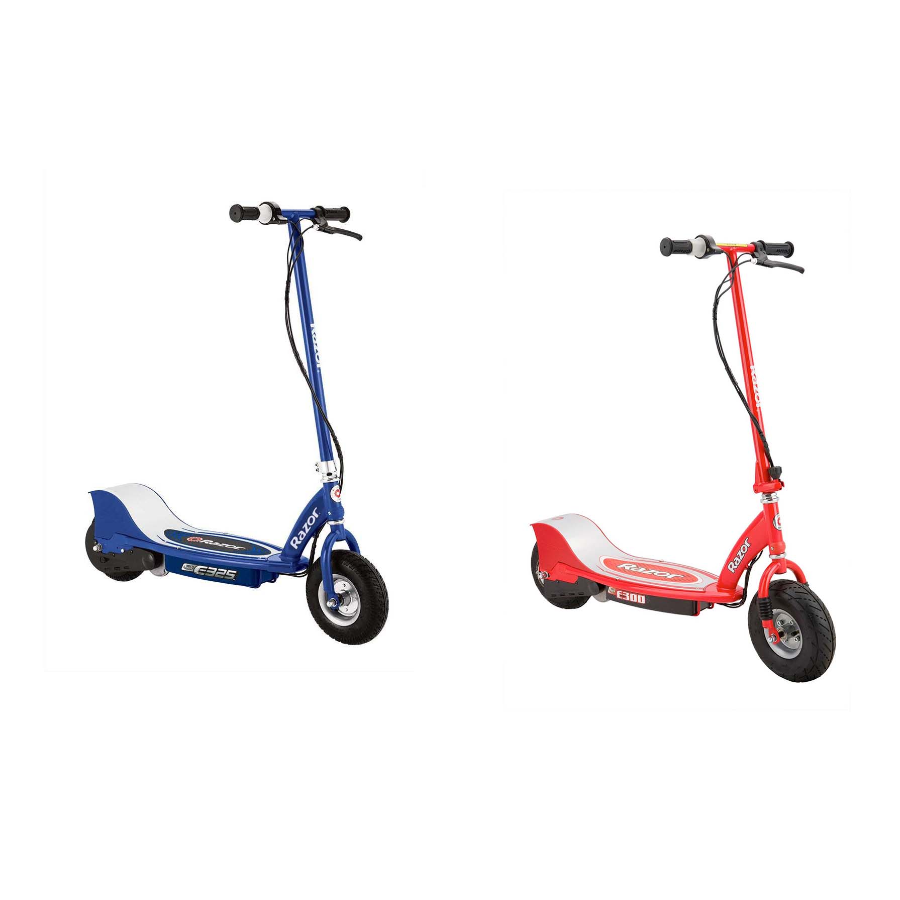 Razor E325 Electric Scooter, Navy + Razor E300 Electric Motorized Scooter, Red