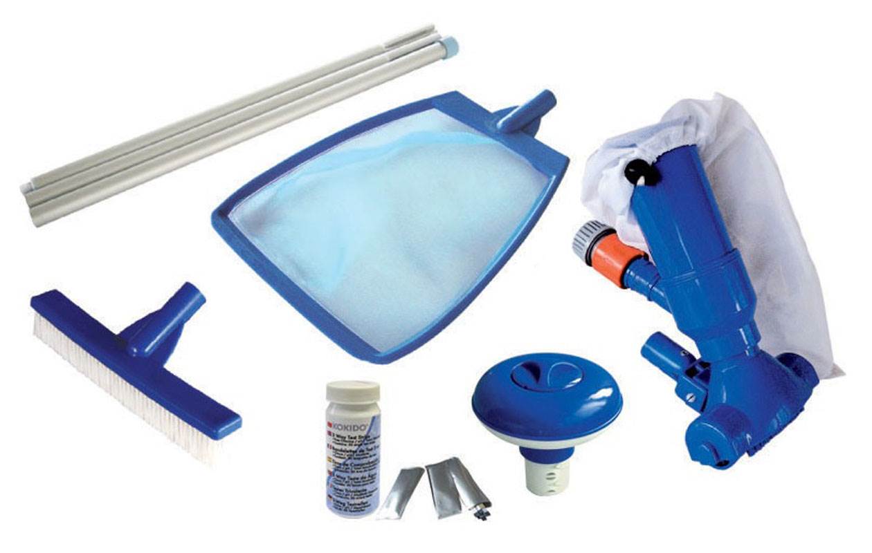 Kokido Poolkart Maintenace Equipment Trolley Cart & Kit with Skooba Pool Vaccum