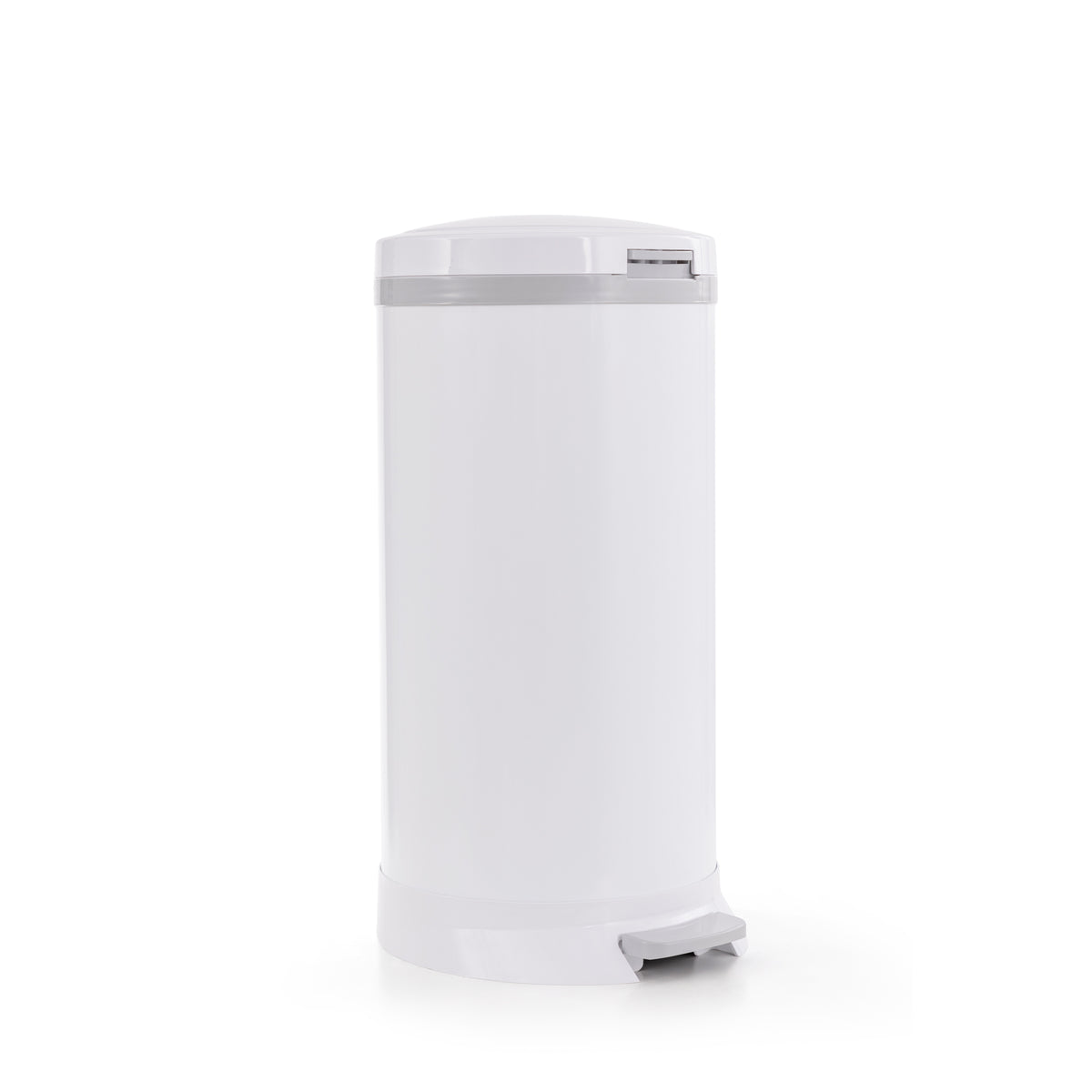 Bubula Step Steel Diaper Waste Pail with Air Tight Lid and Lock, White (Used)