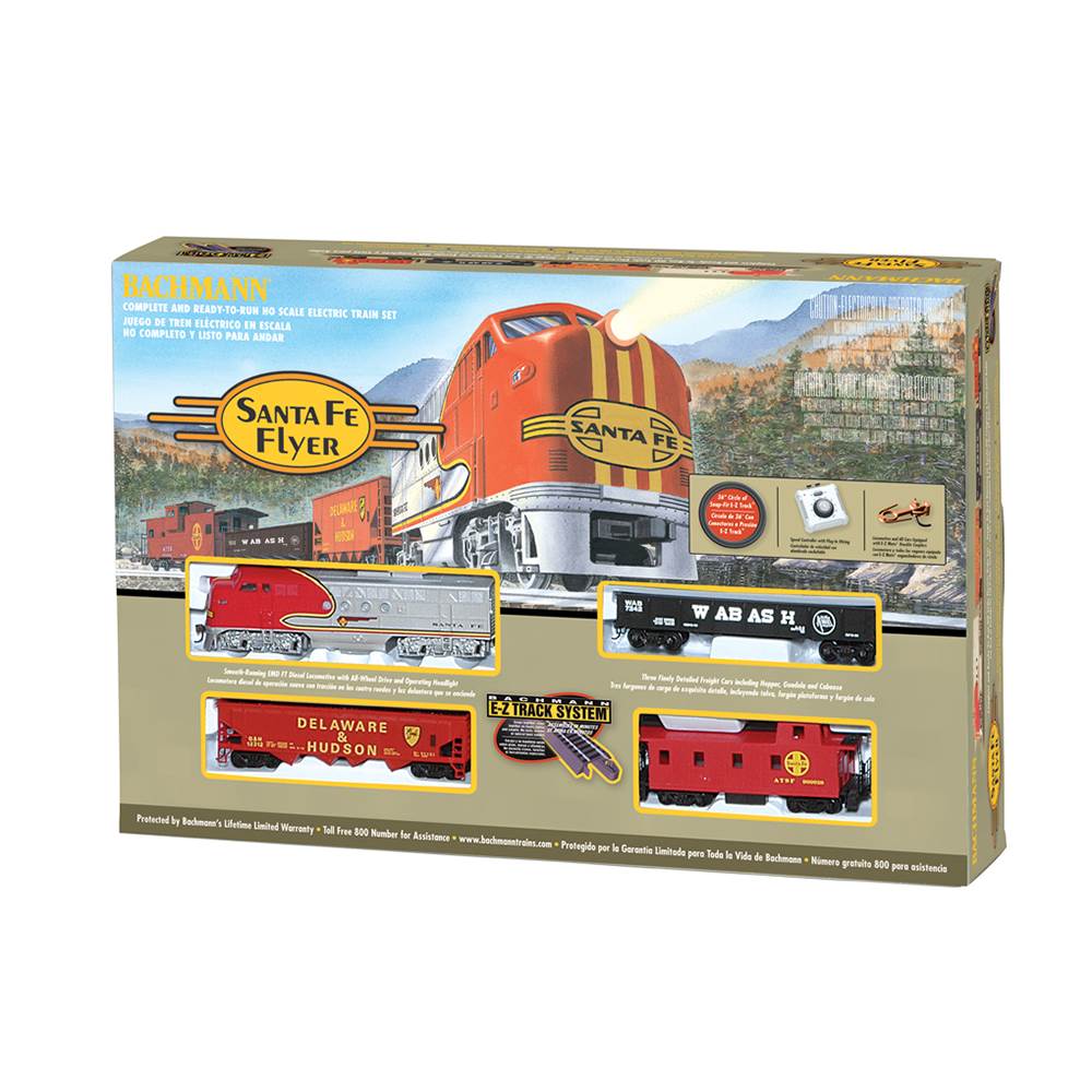 Bachmann Trains Santa Fe HO Scale Ready-to-Run Electric Train Set (Open Box)