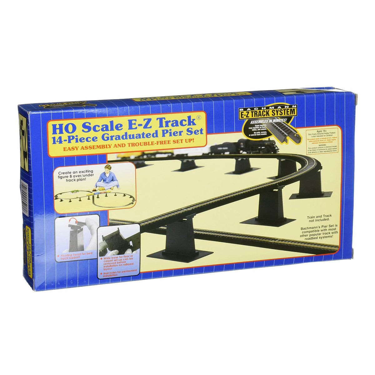 Bachmann Trains 14-Piece E-Z Track HO Scale Graduated Pier Set (Open Box)