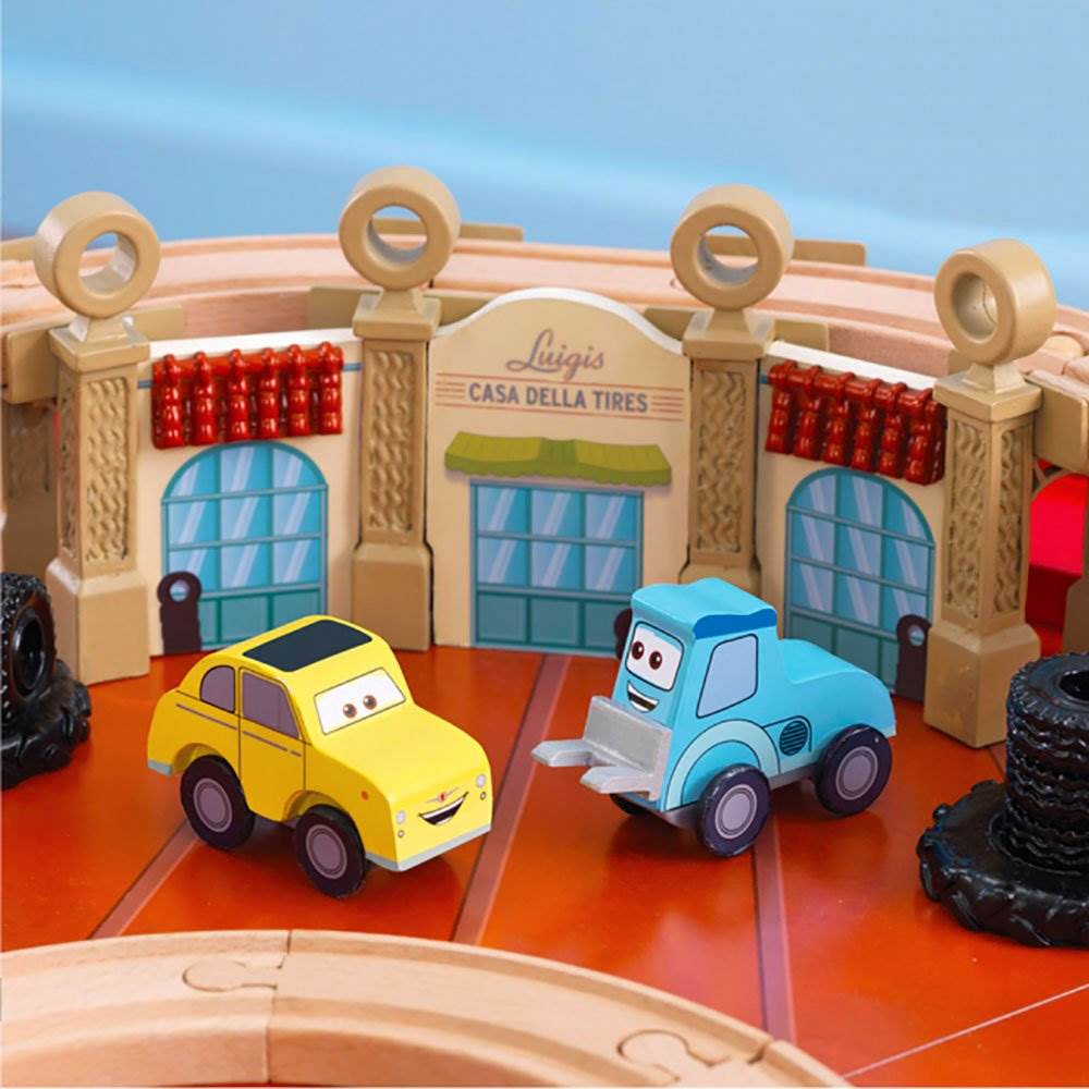 KidKraft Disney Cars Radiator Springs Race Track Set and Table (Open Box)