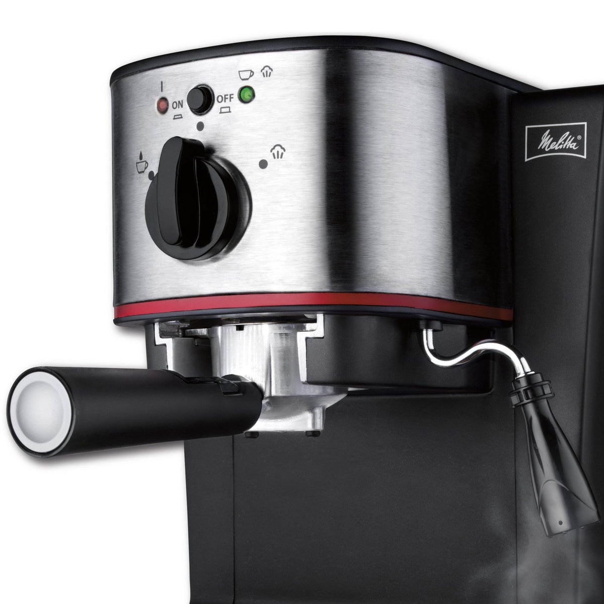Hamilton Beach Melitta 15-Bar Pump Espresso Maker with Frother, Silver (Used)