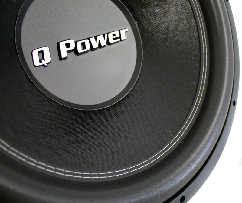 QPower (2) 15" 2200W Deluxe Series DVC Subwoofers + Dual 15" Vented Port Sub Box