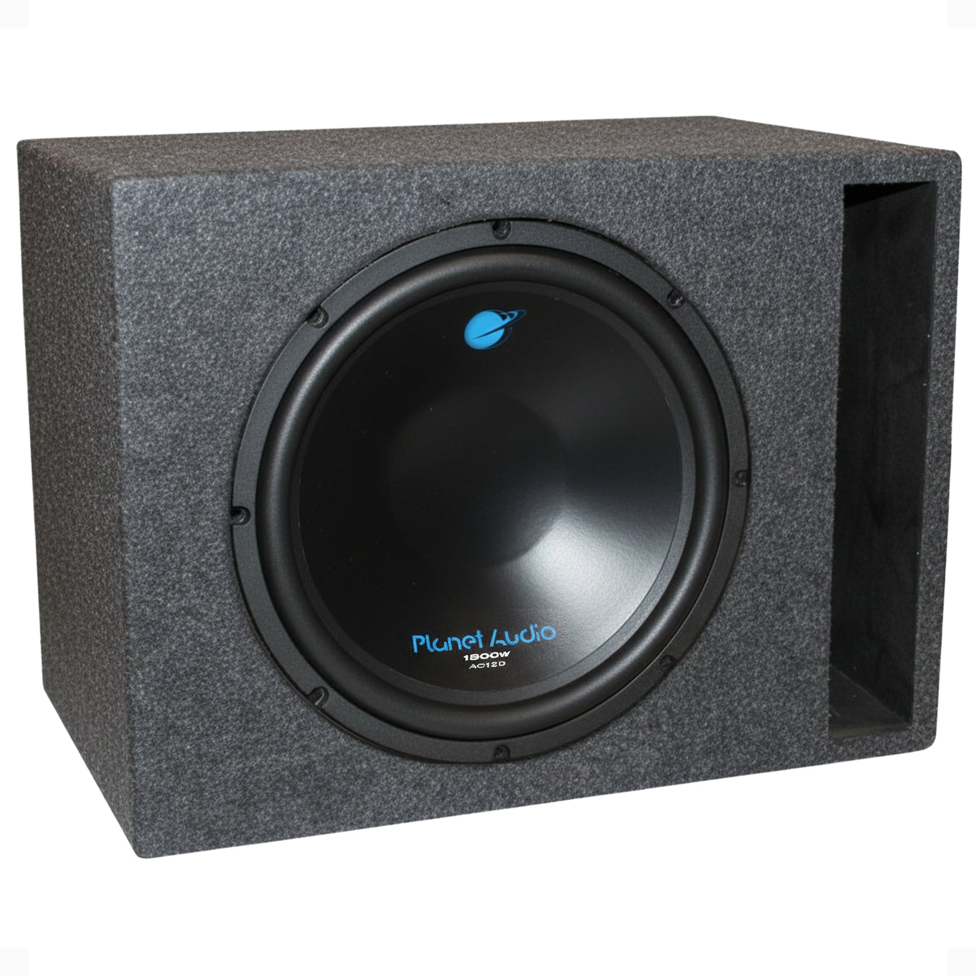 Planet Audio 12" 1800W DVC Subwoofer and Single 12" Vented Sub Box Enclosure
