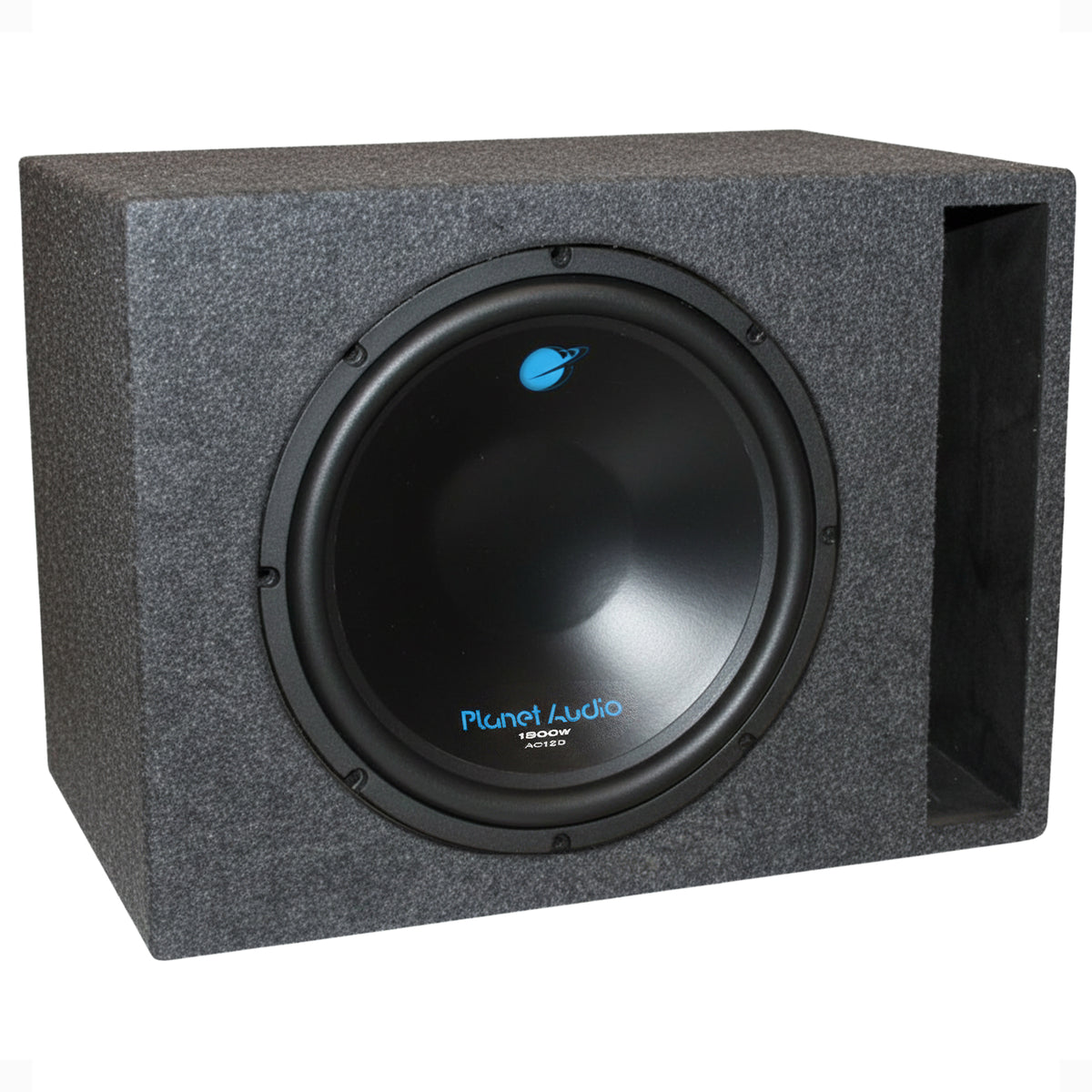 Planet Audio 12" 1800W DVC Subwoofer and Single 12" Vented Sub Box Enclosure