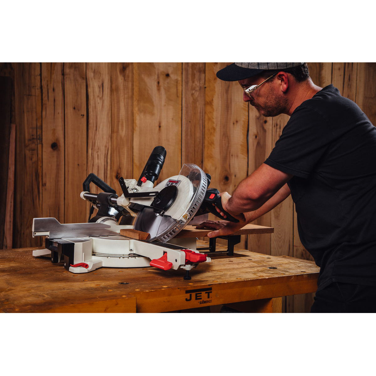 JET 70712 12 Inch Blade 15 Amp Adjustable Sliding Dual Bevel Compound Miter Saw