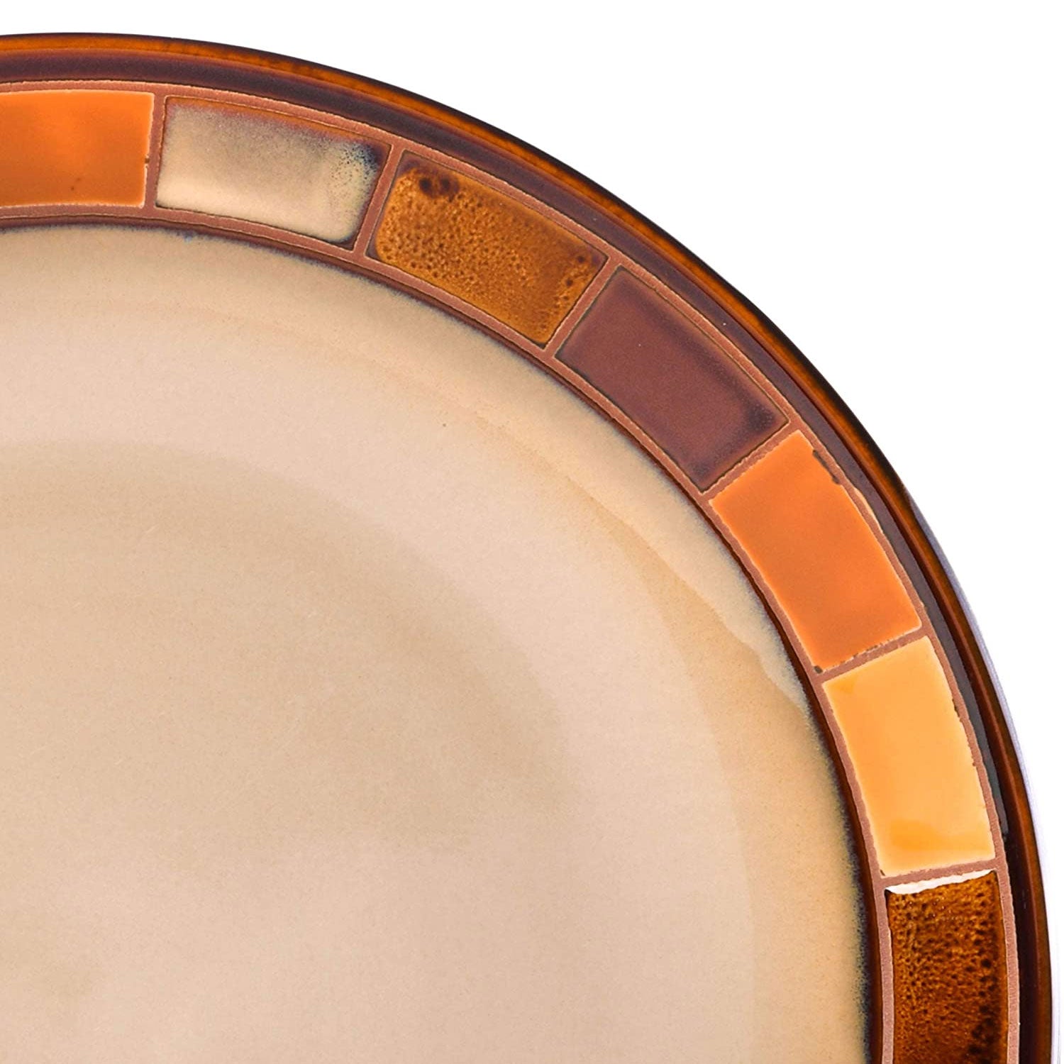 Gibson Elite Casa Estebana 16 Piece Plates, Bowls, & Mugs Dinnerware Set, Brown