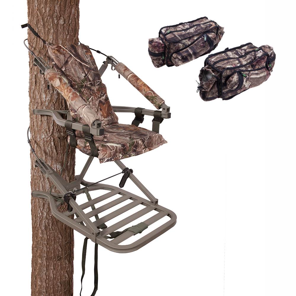 Summit Explorer SD Open Front Single Seater Tree Stand + Tree Stand Storage Bags