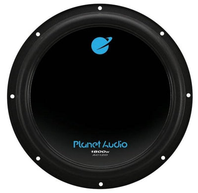 Planet Audio AC12D 12" 3600W 4 Ohm DVC Car Subwoofer Pair w/ Dual Sub Enclosure