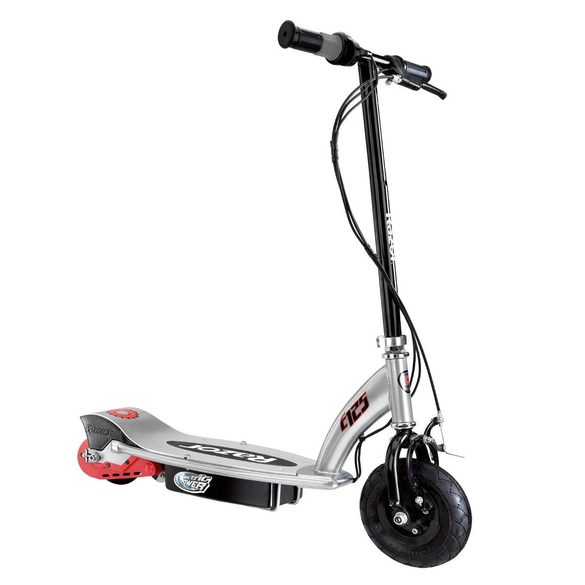 Razor E125 Kids Motorized 24V Electric Ride-On Scooter w/ Helmet & Pads, Black
