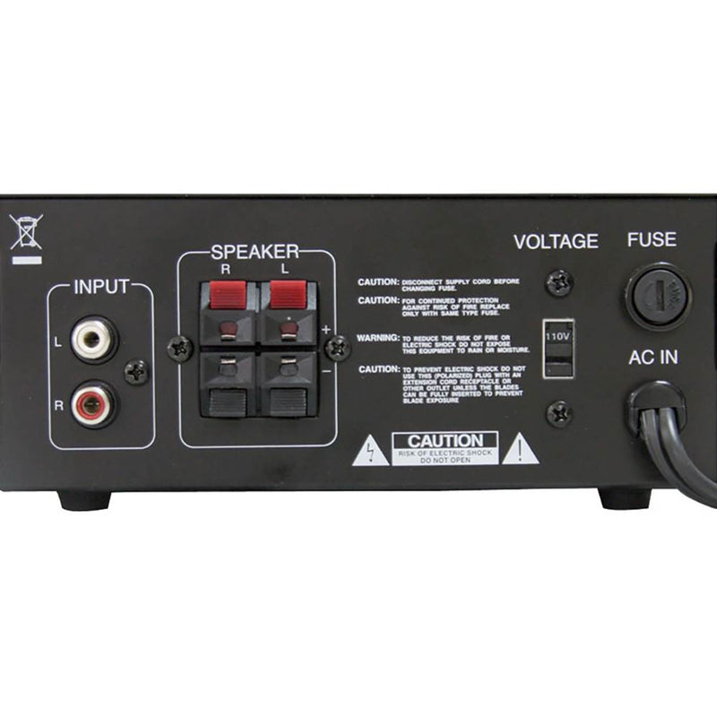 Pyle 2 x 40-Watt Mini Home Stereo Power Amplifier With USB Input | PCAU22