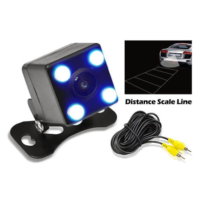 Pyle 170-Degree Rear-View Vehicle Camera + LED Lights And Scale Lines | PLCM4LED