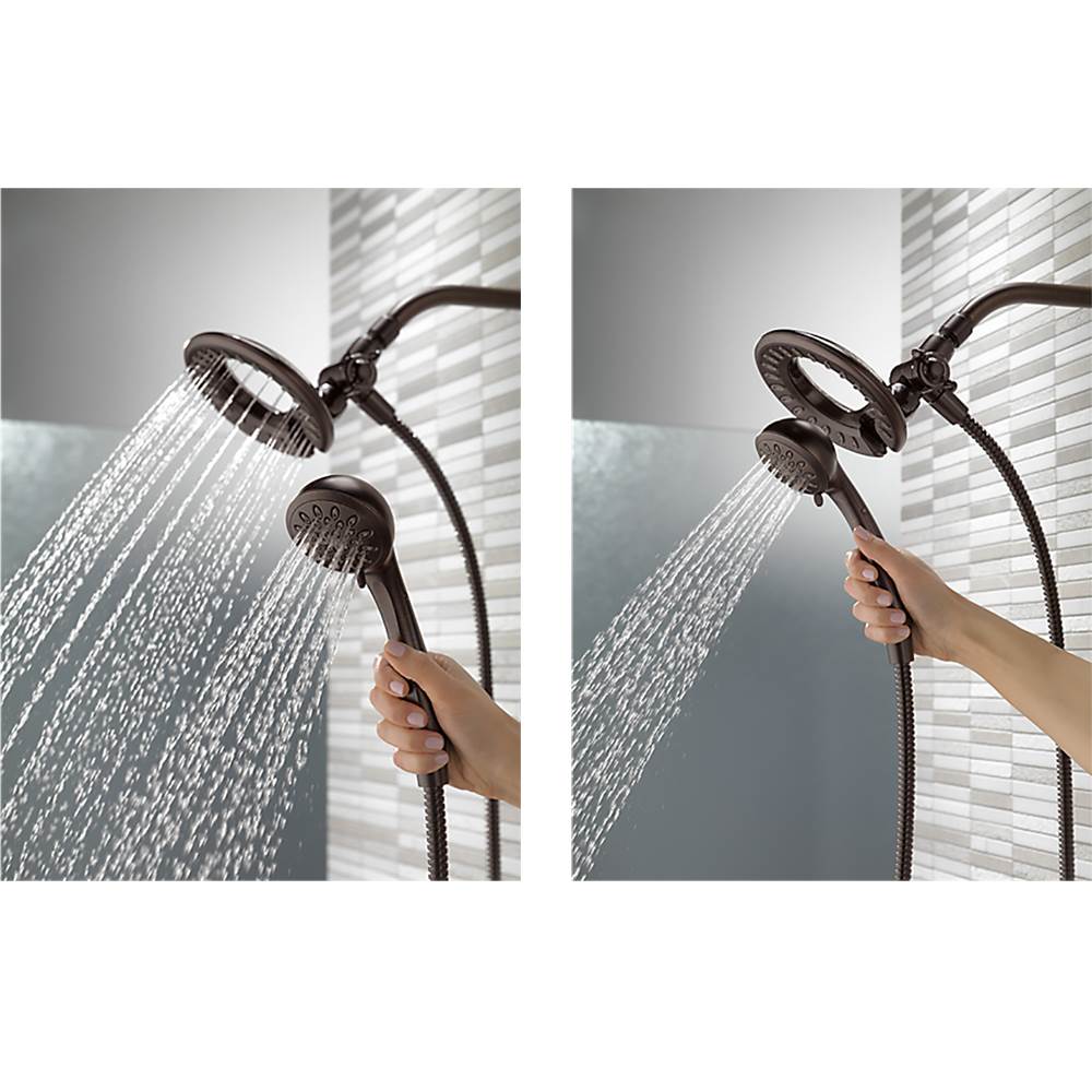 Delta In2ition 2-In-1 Arm Mount Shower Head Oil Rubbed Venetian (Open Box)