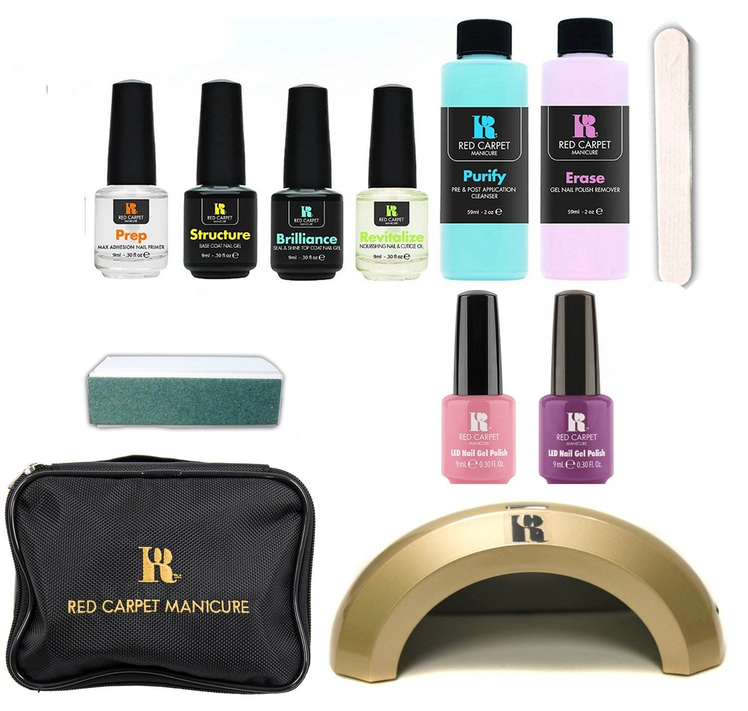 Red Carpet Manicure Cinderella 5 Color LED UV Lamp Gel Nail Polish Kit Set
