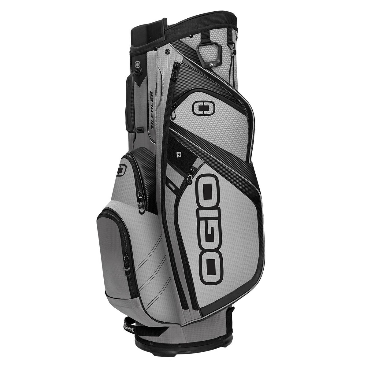Ogio Silencer Stand Protective & Quiet Golf Bag with 14-Way Top, Pewter (Used)