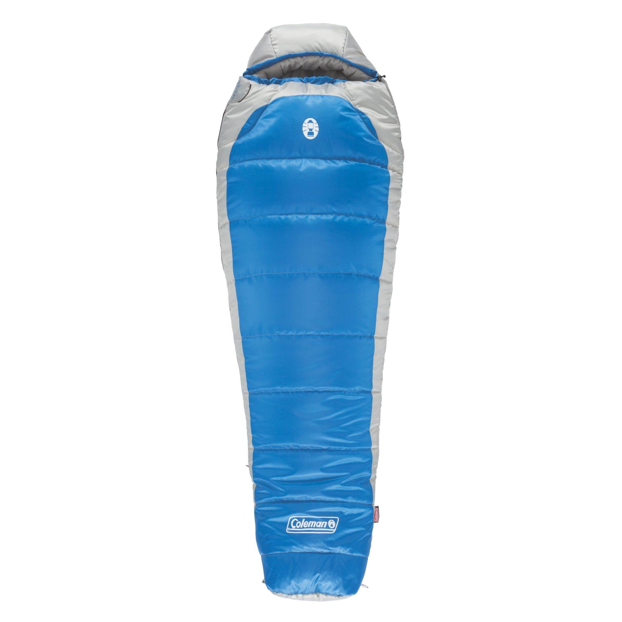 Coleman Silverton 15-Degree Tall Mummy-Style Sleeping Bag, Blue | Open Box