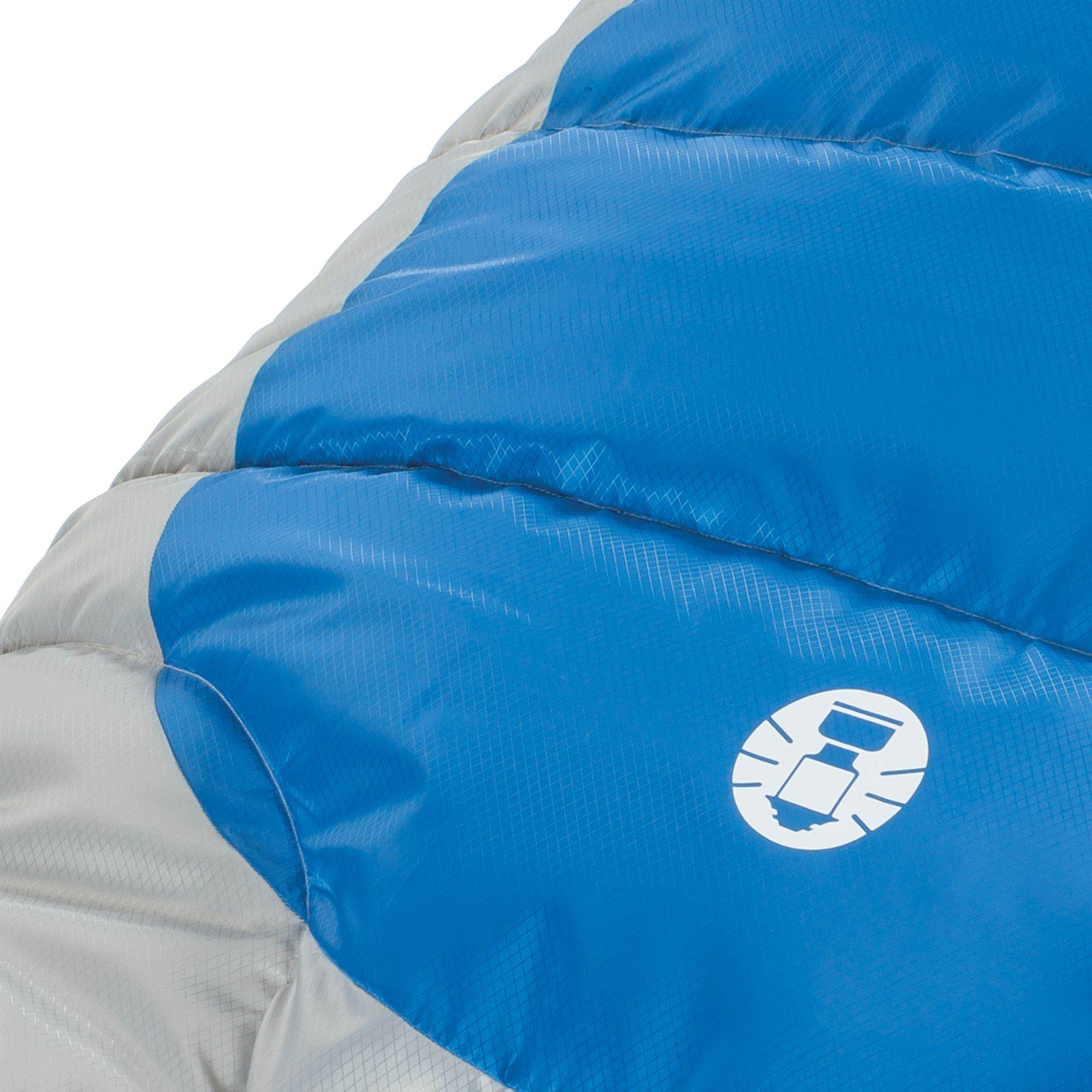 Coleman Silverton 15-Degree Tall Mummy-Style Sleeping Bag, Blue | Open Box
