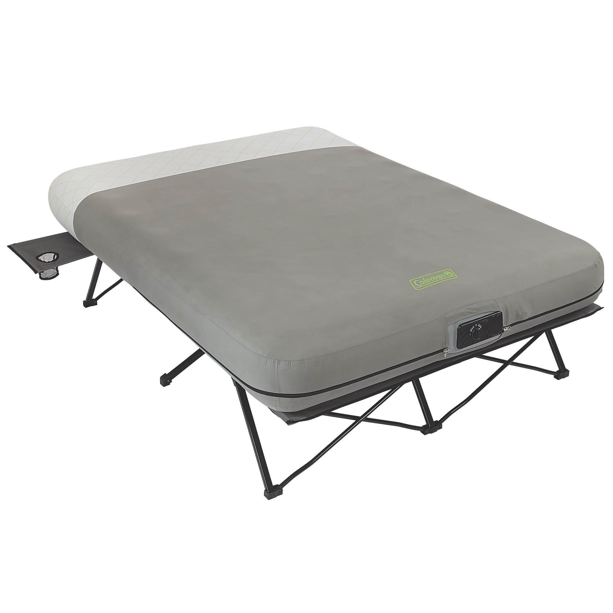 Coleman Queen Frame Airbed Cot with Side Tables and Built-In Pump (Open Box)