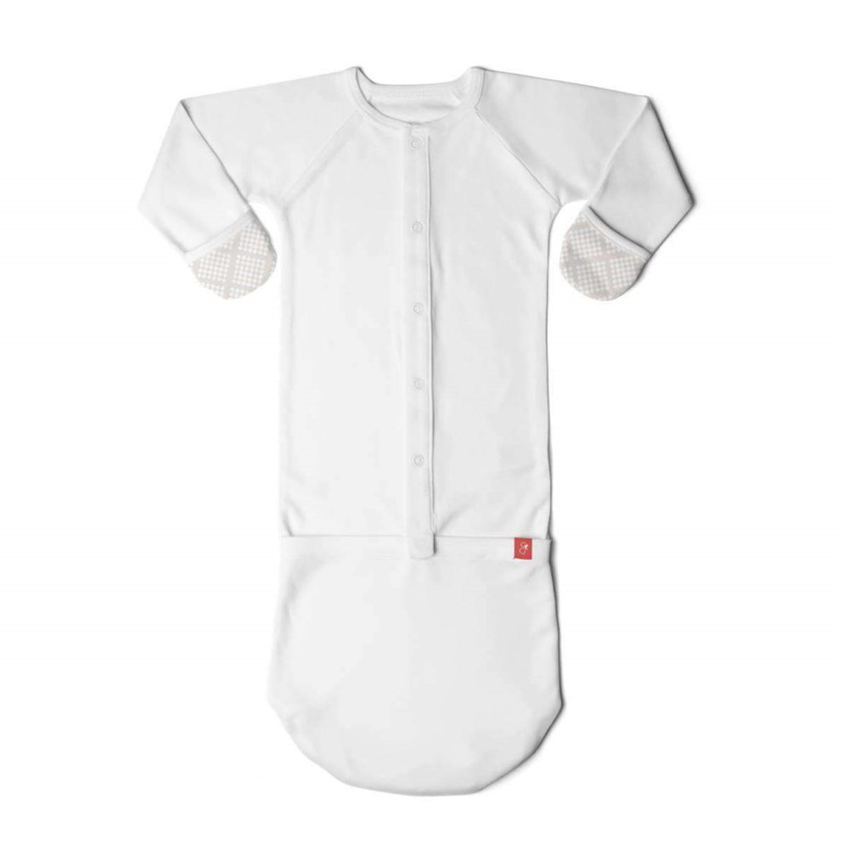 Goumikids Baby Sleeper Gown Organic Bamboo Sleepsack Pajama Clothes, 0-3M Cream - VMInnovations