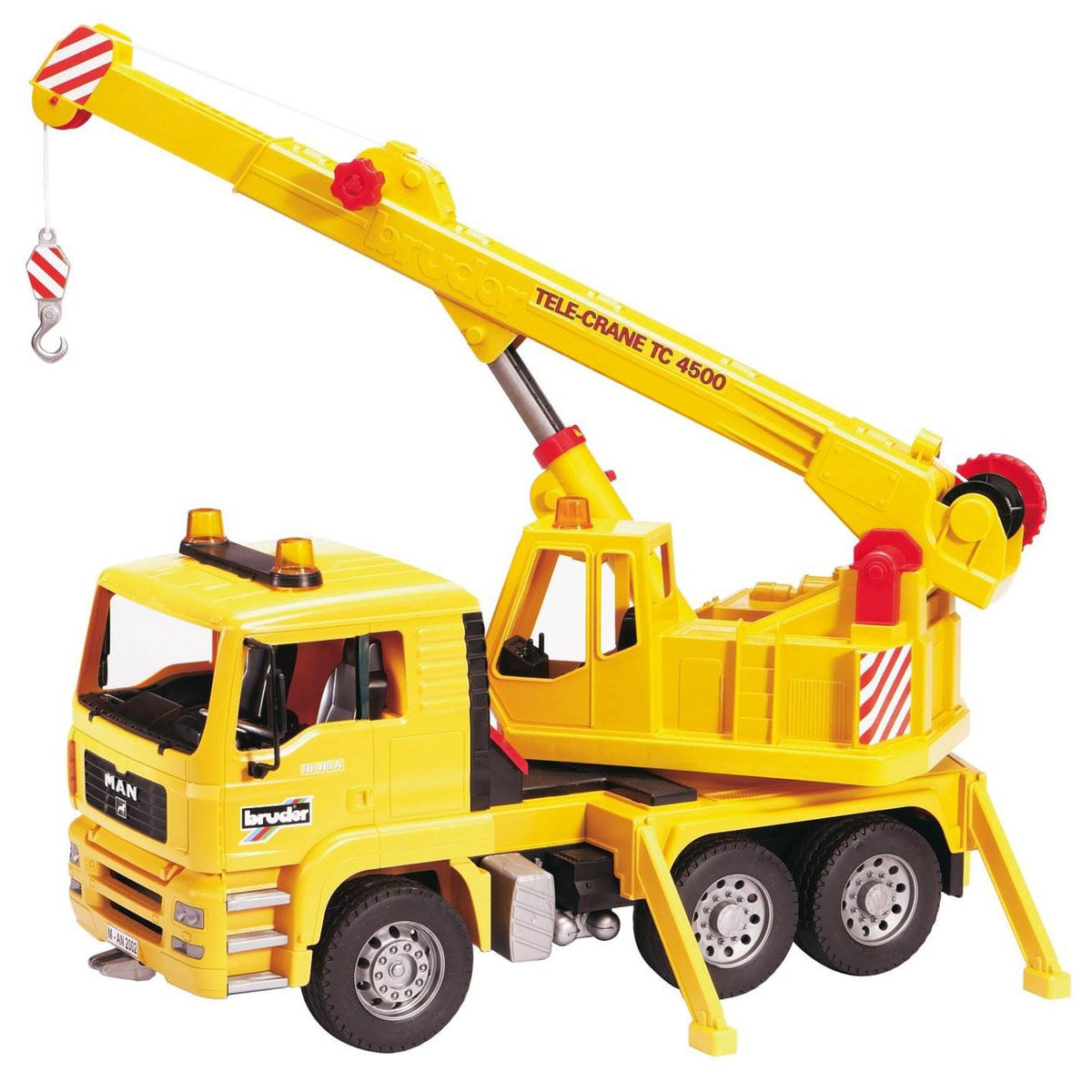 Bruder Toys MAN Yellow Crane Truck with 360-Degree Swiveling Crane (Open Box)