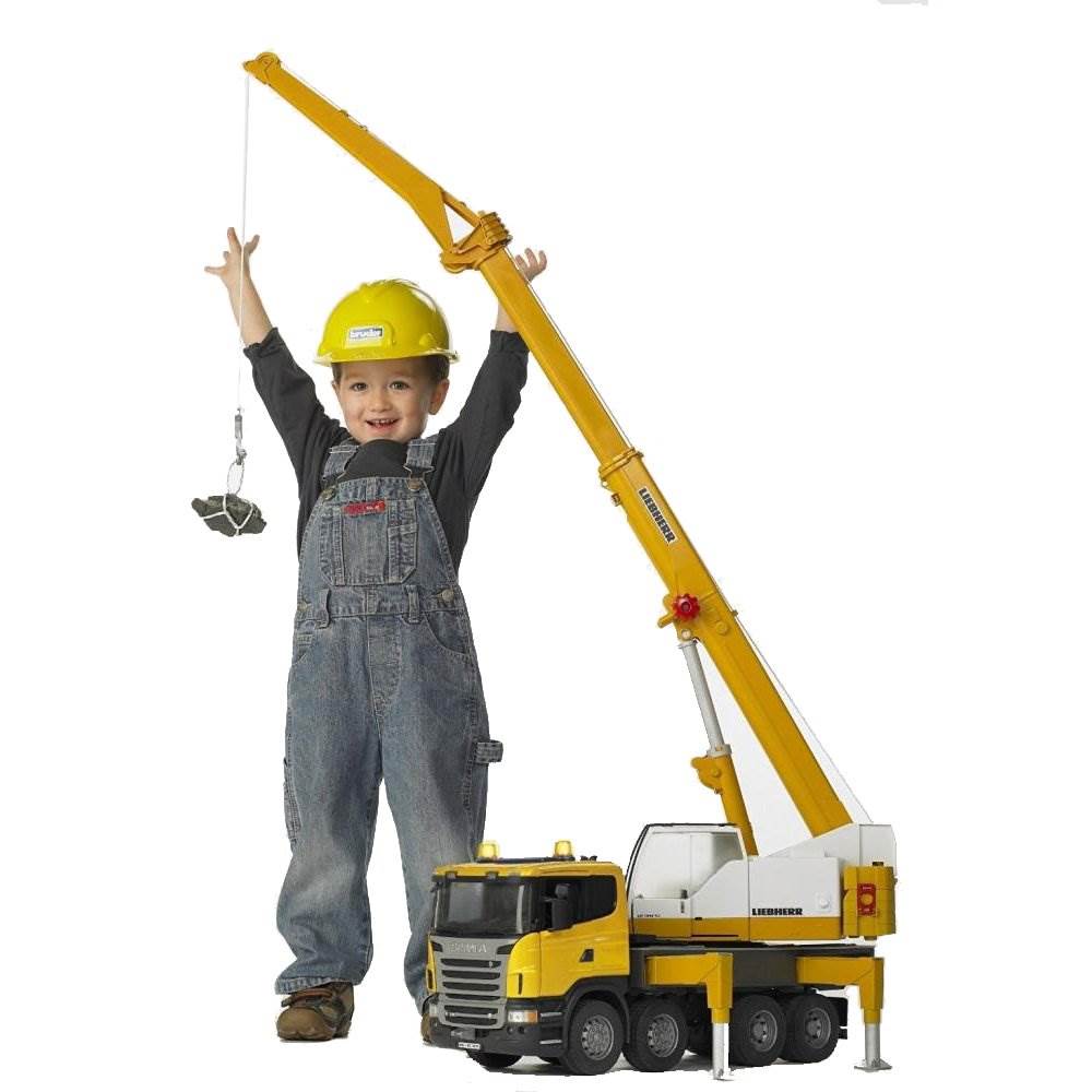 Bruder Toys Scania R-Series Liebherr Crane with Lights and Sound | 03570 (For Parts)