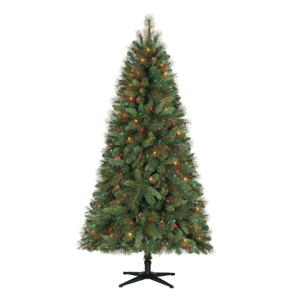 Home Heritage 6.5ft Artificial Crestwood Pine Christmas Tree w/Lights | Open Box