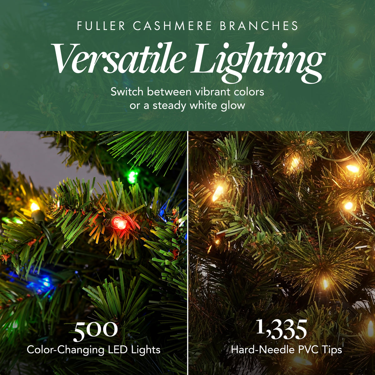 Home Heritage Cascade Quick Set 9 Foot 500 LED Pre-Lit Artificial Tree(Open Box) - VMInnovations