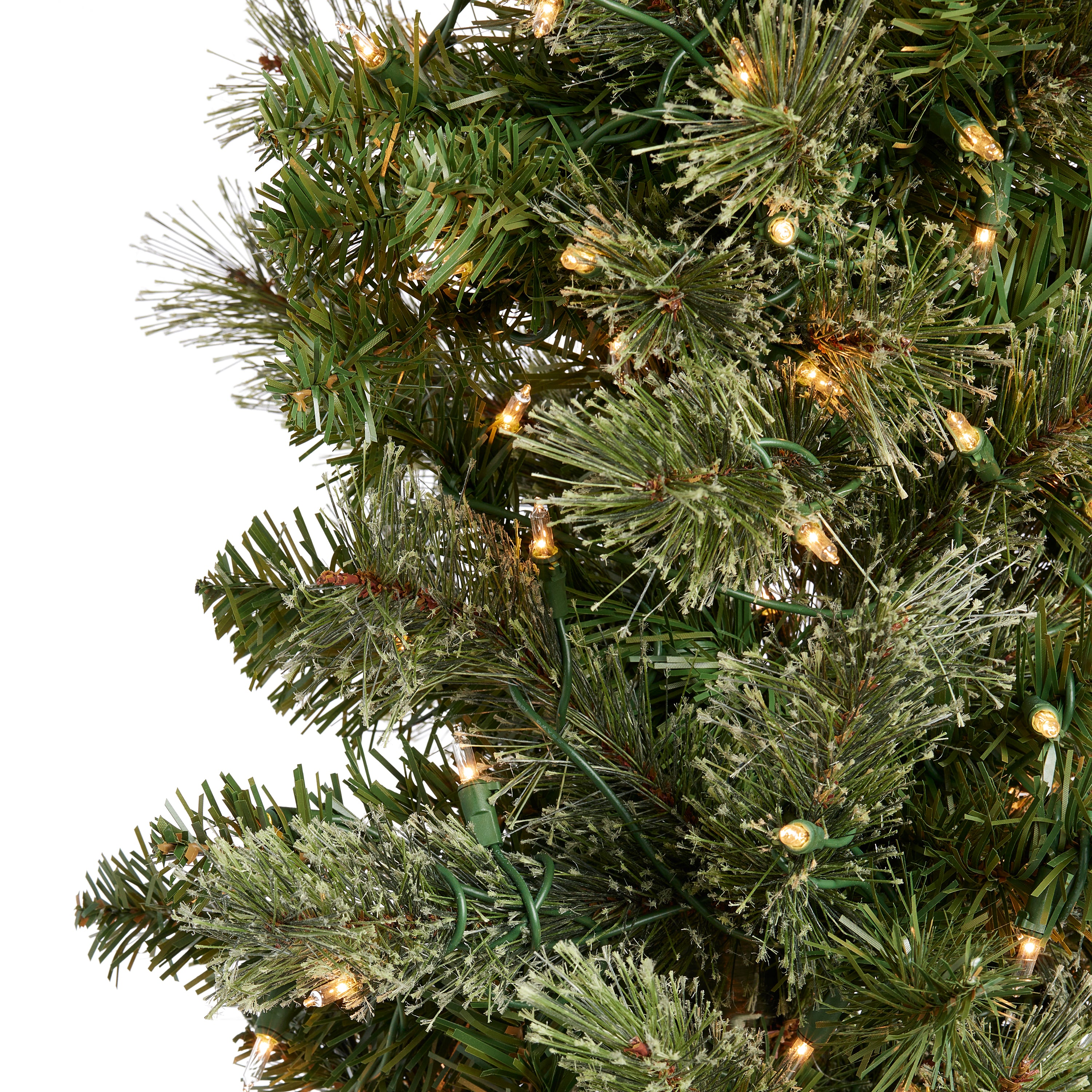 Home Heritage Stanley 7' Prelit Slim Pencil Artificial Holiday Tree, (2 Pack)