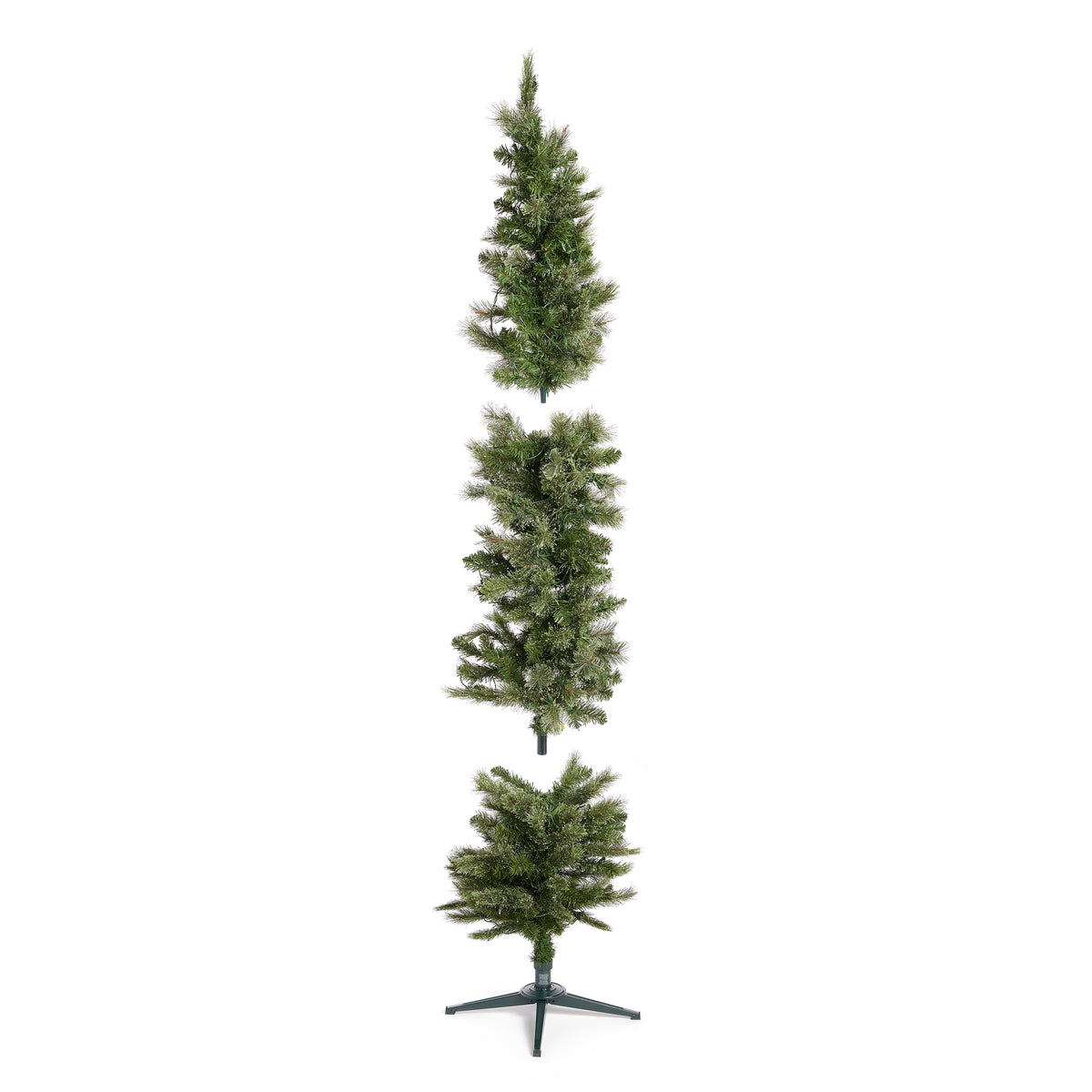 Home Heritage Stanley 7' Prelit Slim Pencil Artificial Holiday Tree, (2 Pack)