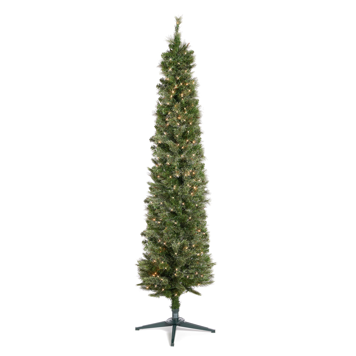 Home Heritage Stanley 7' Prelit Slim Pencil Artificial Holiday Tree, (2 Pack)