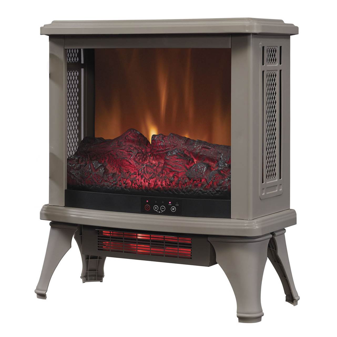 Duraflame Infrared Quartz Stove Heater with Flame Effect, French Gray (Open Box)