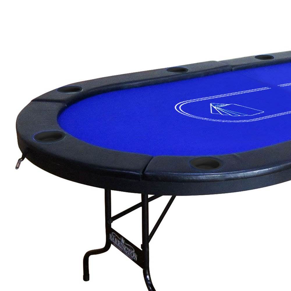 Barrington 10-Player Foldable Poker Table with Built-In Drink Holders (Open Box)