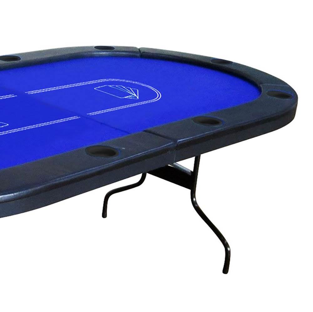Barrington 10-Player Foldable Poker Table with Built-In Drink Holders (Open Box)