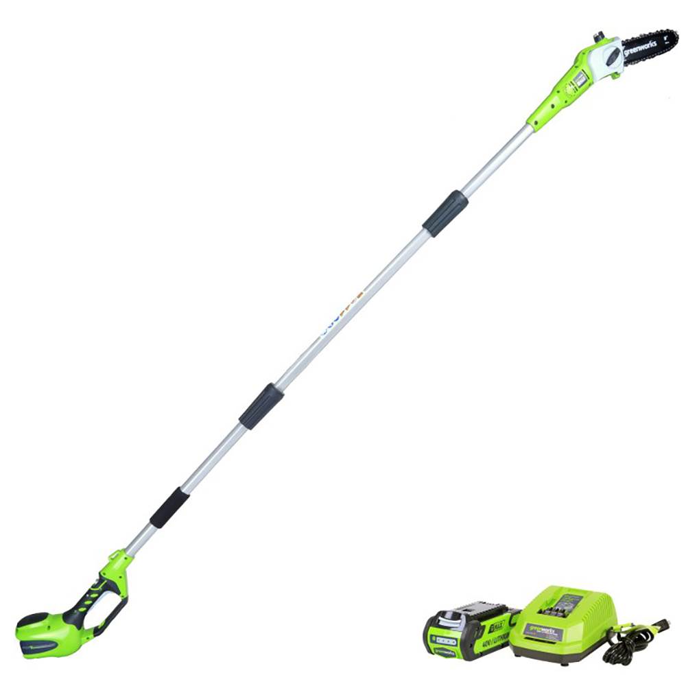 Greenworks G-MAX 40V 8-Inch Bar & Chain Pole Saw + Battery and Charger(Open Box)