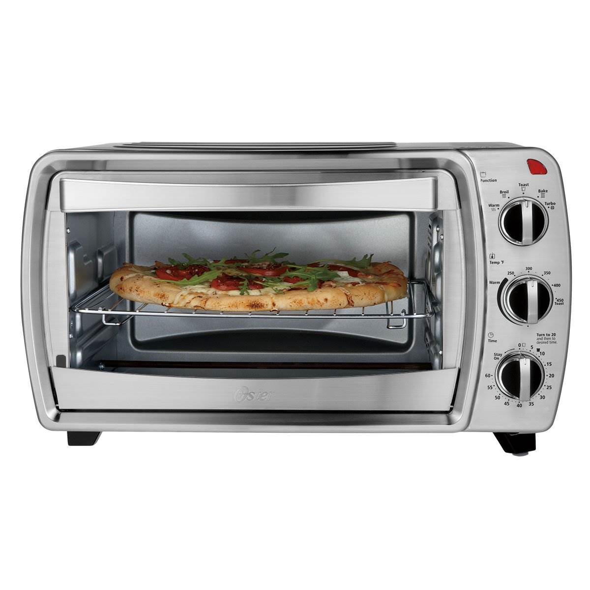 Oster 6-Slice Convection Countertop Oven, Brushed Stainless Steel (Open Box)