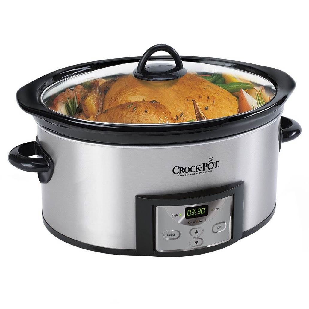 Crock-Pot Programmable 6-Quart Slow Cooker & Recipe Book (Missing Dipper)