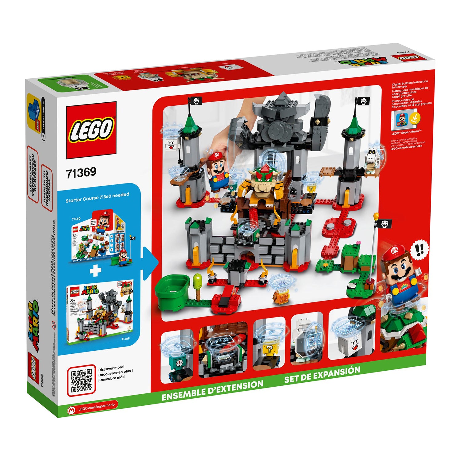 LEGO 71369 Super Mario Bowser's Castle Boss Battle Expansion Set (1010 Pieces)