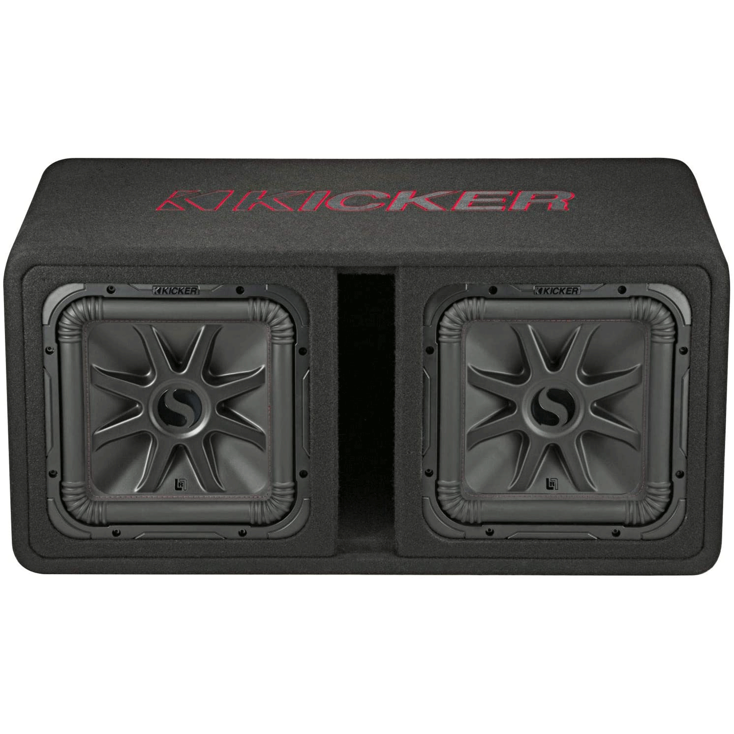 KICKER 45DL7R122 Dual 12 Inch L7R 2 Ohm 1200W RMS Power Car Subwoofer Enclosure - VMInnovations