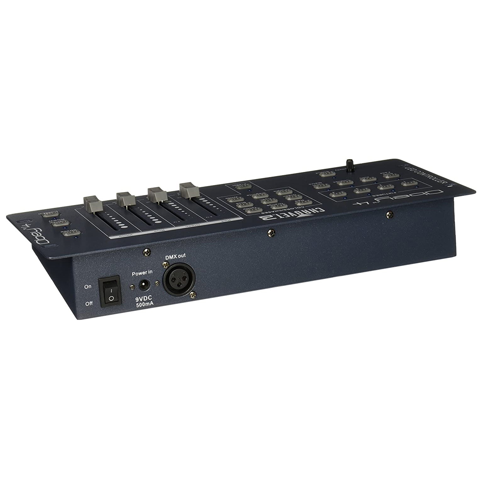 CHAUVET DJ OBEY4 LED DMX Controller Lighting System with 4 Channel Modes, Black - VMInnovations