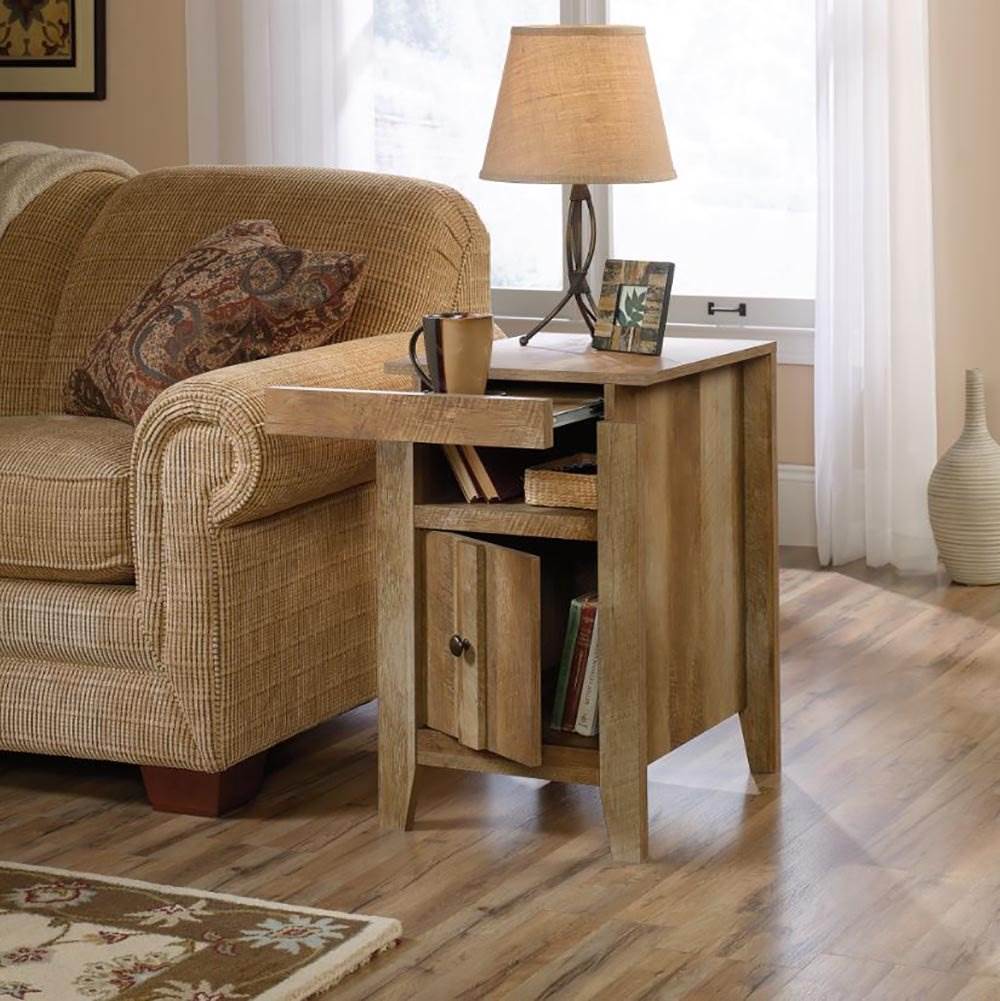 Sauder Furniture Dakota Pass Collection Side Table, Craftsman Oak (Open Box)