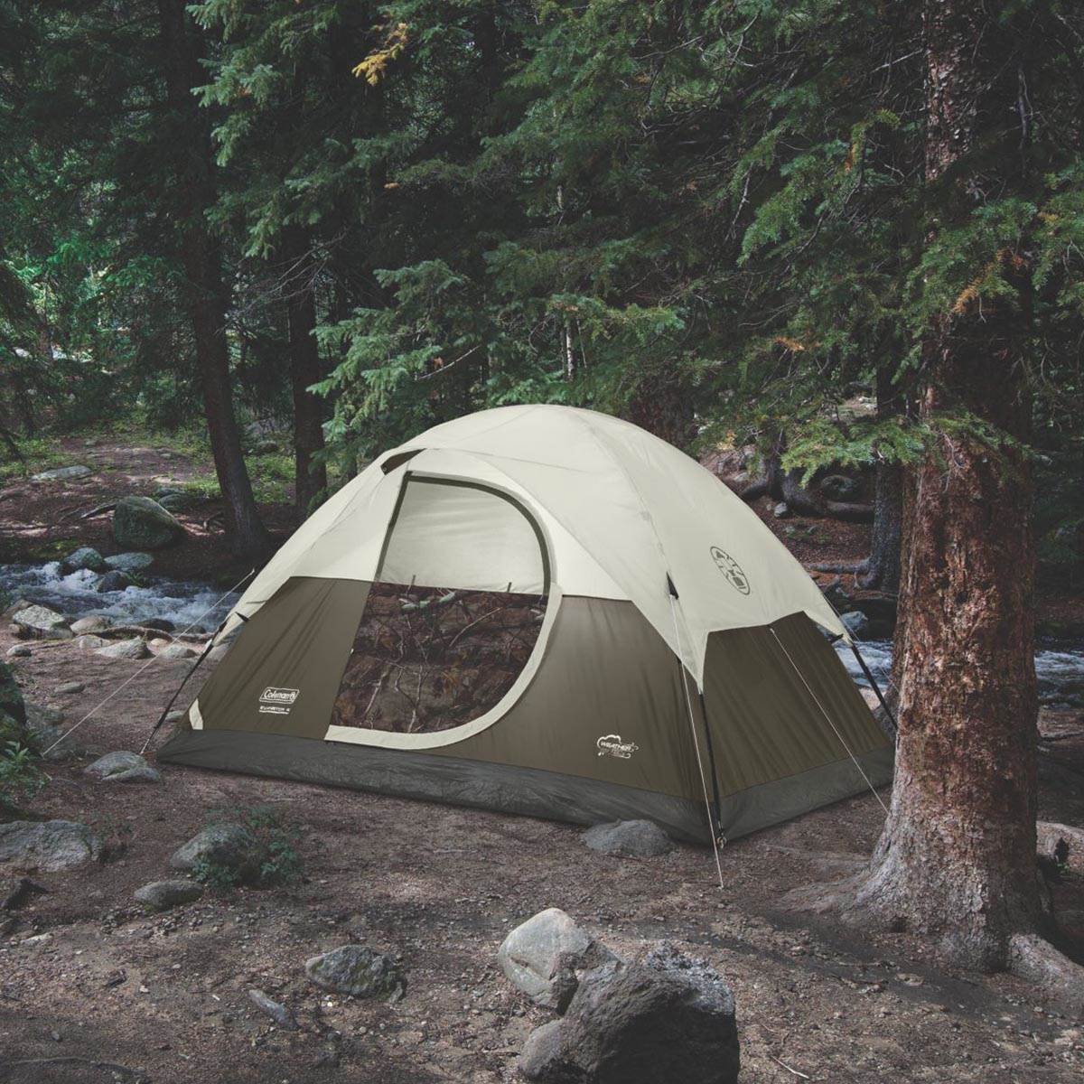 Coleman Realtree Xtra 4-Person Camo Dome Tent with Door Awning (Open Box)