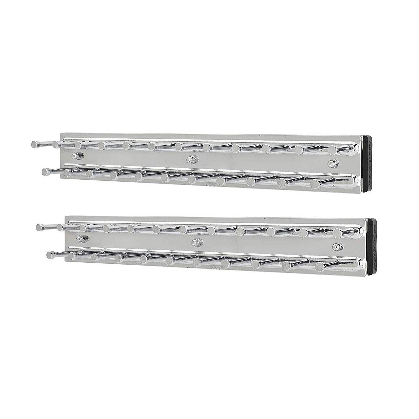 Rev-A-Shelf TRC-12CR 12-Inch Side Mount Extending Tie Rack, Chrome (2 Pack) - VMInnovations