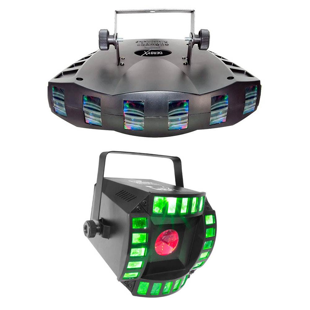 Chauvet Derby X LED RGB DMX 512 Strobe Light + Cubix LED RGB Centerpiece Light