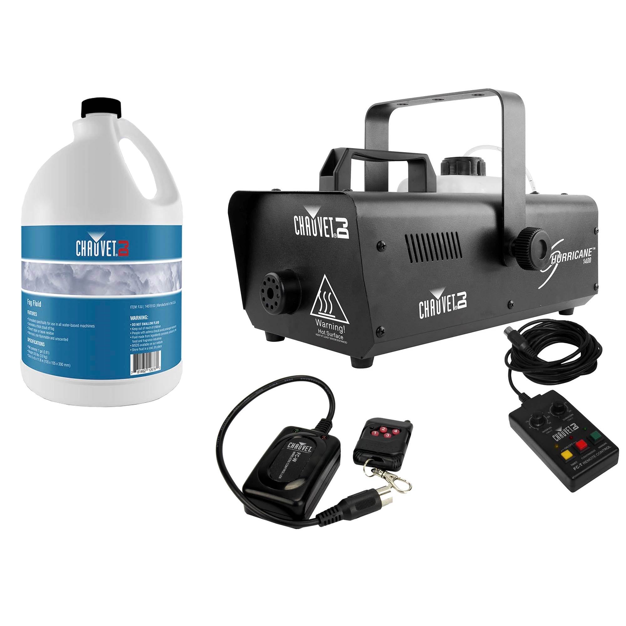 Chauvet DJ Fog Smoke Machine + 1 Gallon Bottle of Fog Fluid + Wireless Remote