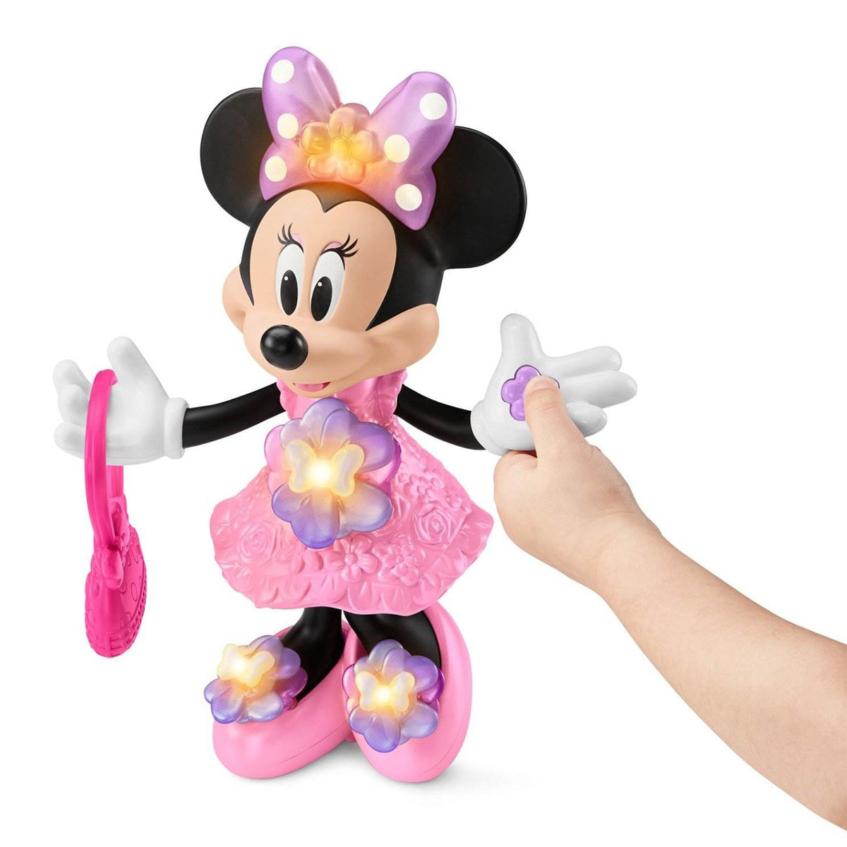 Fisher Price Disney 10" Singing Minnie Mouse Bloomin' Bows Minnie Doll (Used)